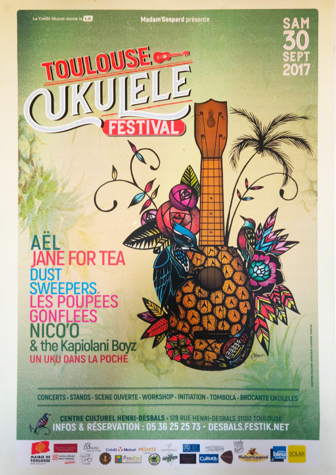Affiche 2017 du TUF (Toulouse Ukulele Festival)