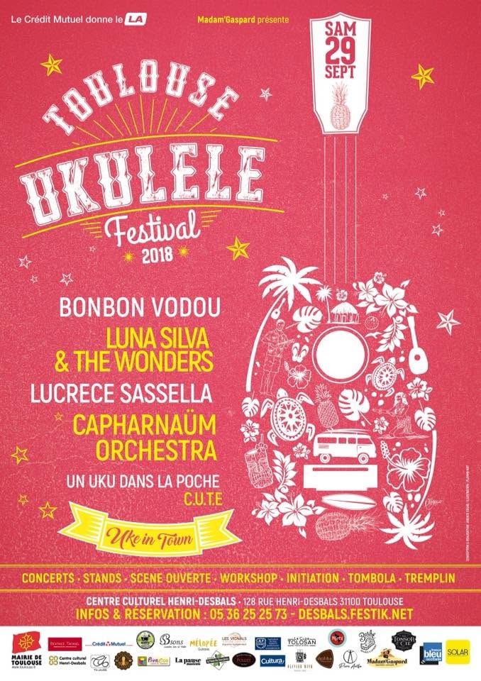 Affiche 2018 du TUF (Toulouse Ukulele Festival)