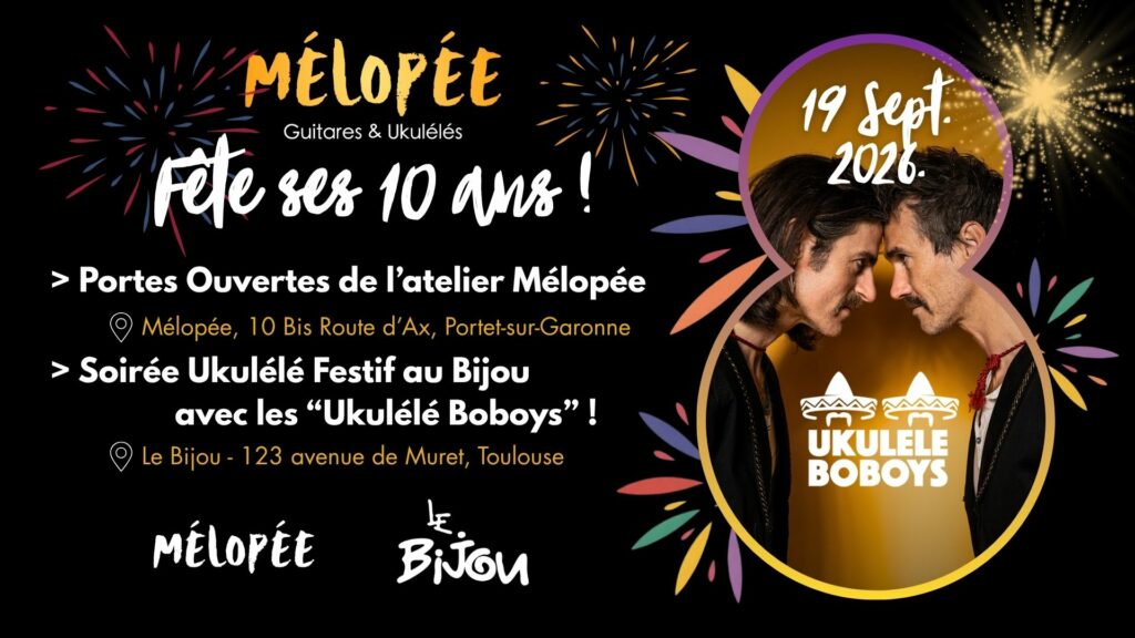 Flyer des 10 ans de Mélopée Guitares